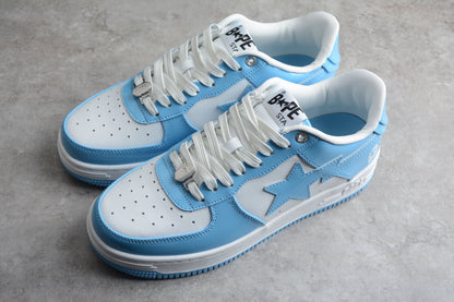 Bape Sta Cuir Verni Bleu Caroline du Nord