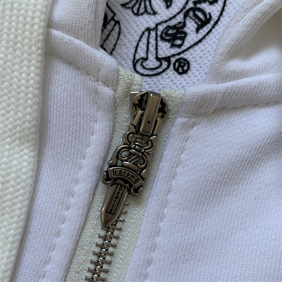Sweat à capuche zippé Chrome Hearts