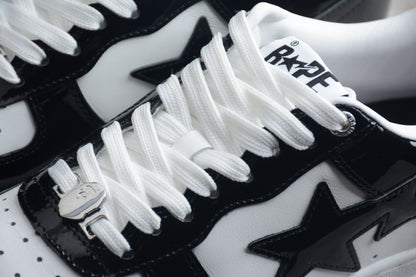 Bape Sta Cuir Verni Noir