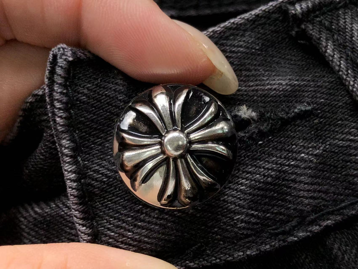 Shorts en jean Chrome Hearts
