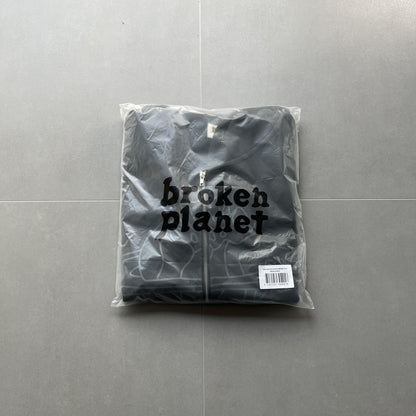 Sweat à capuche zippé Broken P Planet gris