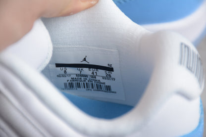 AJ 11 Low "Blanco y Azul Universitario"