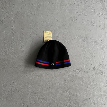 Bonnet Rayé Corteiz Noir Rouge Bleu