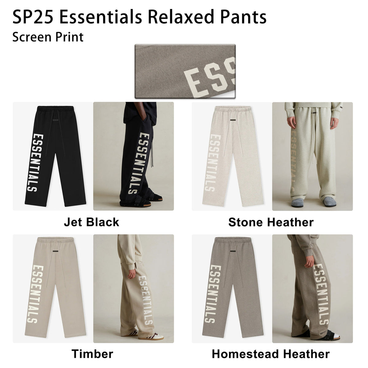 FOG x Essentials Pantalones de Chándal 25SP