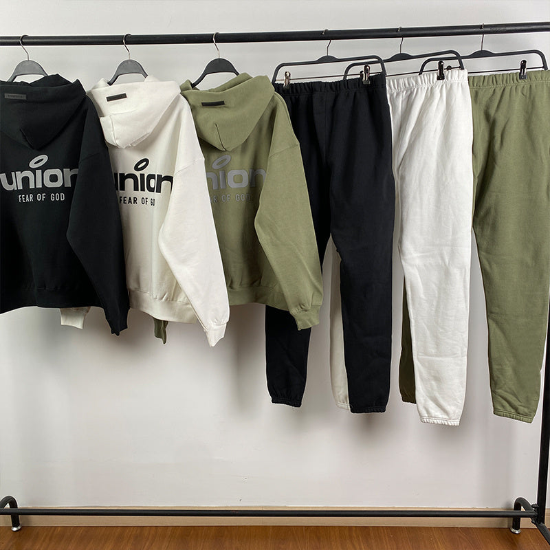 FOG x Essentials x Union Felpa con cappuccio e pantaloni 21SS